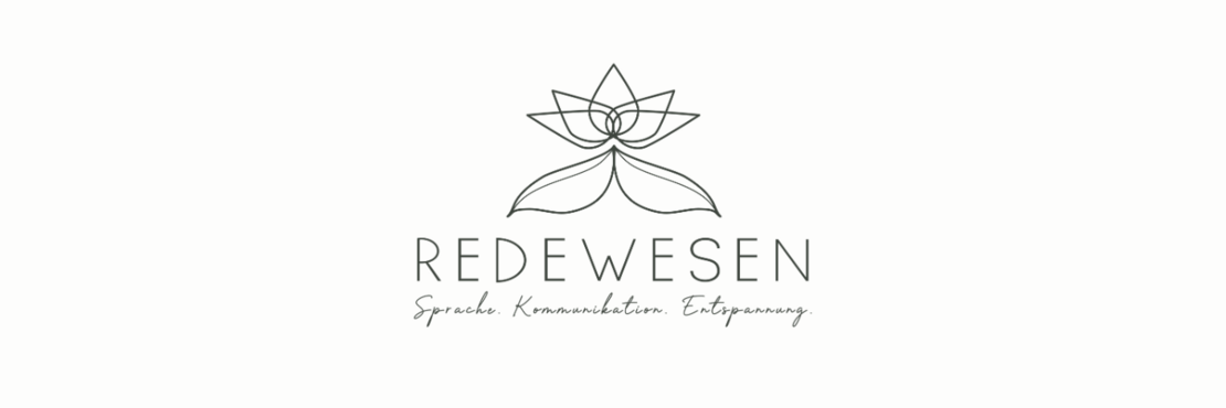 Logo Redewesen mit Schriftzug: Sprache Kommunikation Entspannung