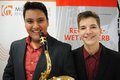 Sind dabei beim Konzert „Wood & Brass“ der Musikschule Rhein-Kreis Neuss in Grevenbroich: Ferdinand Albert (rechts) und Aamir Mohammed.